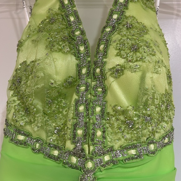 Formal Tea Length Beaded Dress - Picture 3 of 4